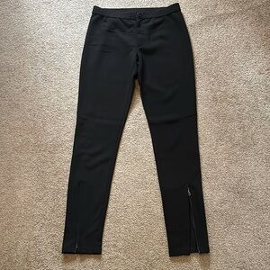 Marc by Marc Jacobs Black slim leg pant w/ front leg functional zipper detail